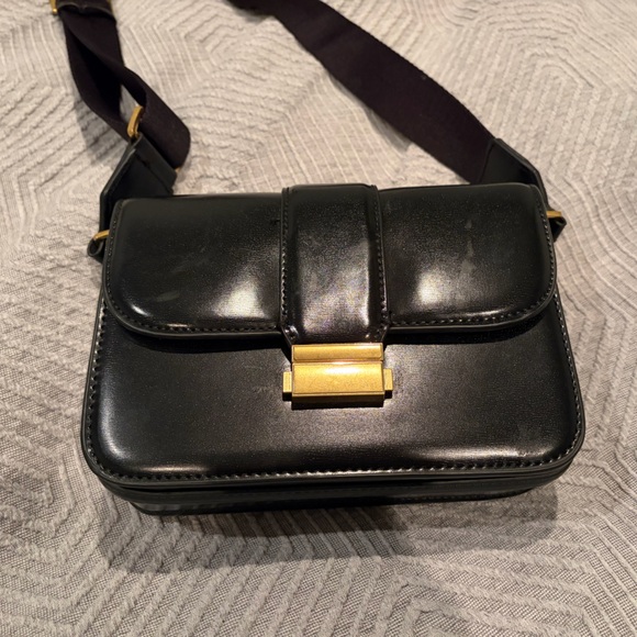 Mango Black Leather Crossbody Bag - Picture 3 of 3